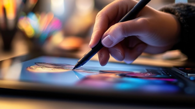 Professional graphic design workspace